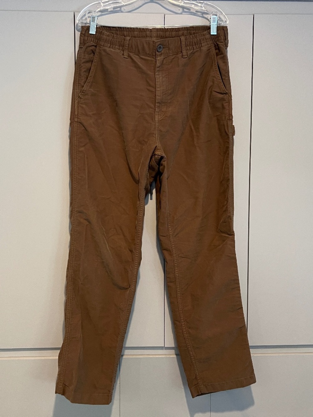 Men's Uniqlo Brown Straight Leg Casual Utility Work Cargo Pants M